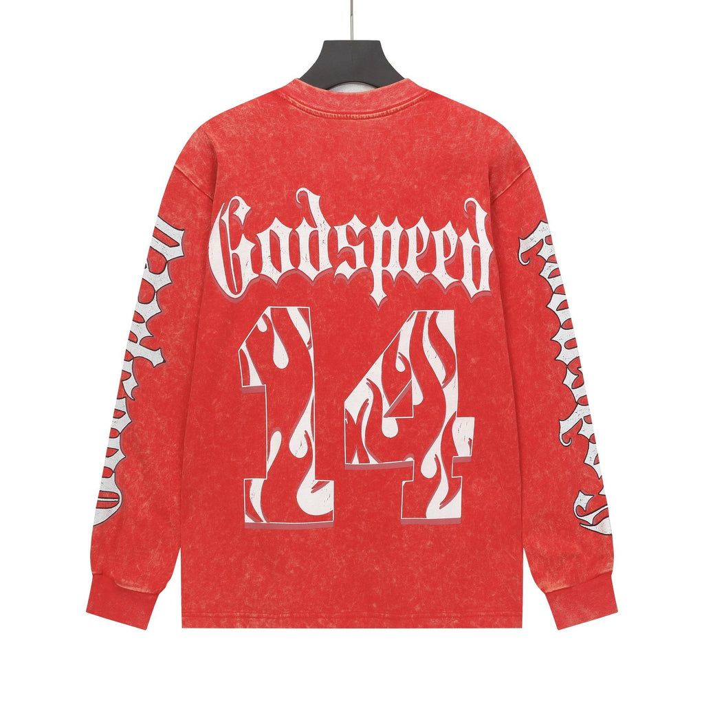 Godspeed Baseball Graphic Long-Sleeve T-Shirt ¡ª back