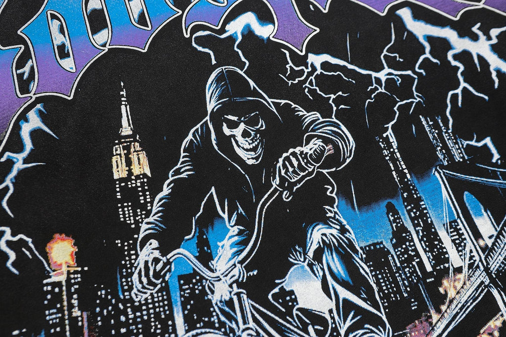 Godspeed Biker City Graphic Long-Sleeve T-Shirt ¡ª detail