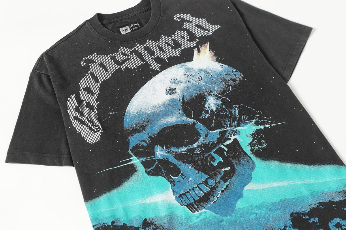 Godspeed Blue Skull Graphic T-Shirt ¡ª detail