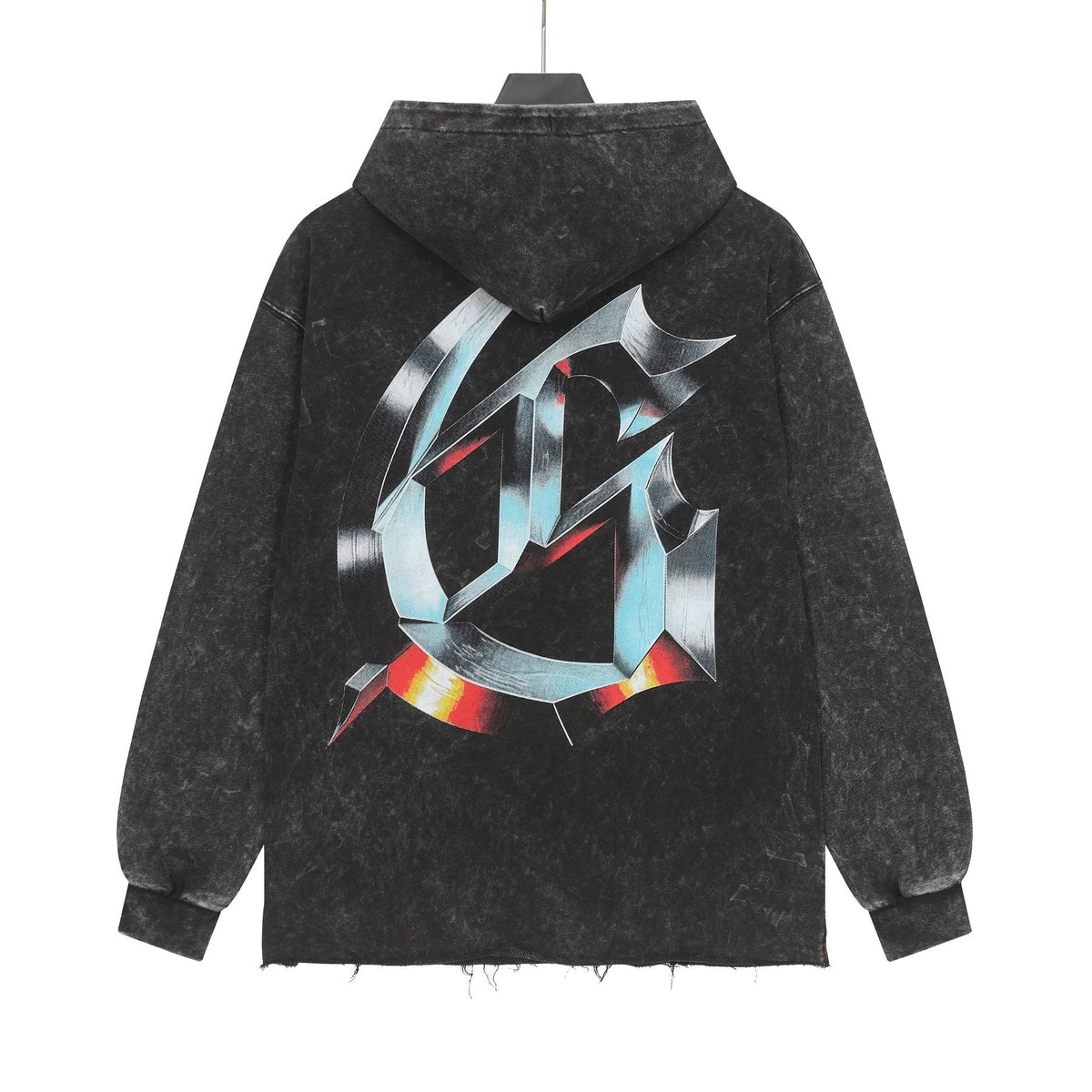 Godspeed Statue Graphic Washed Hoodie ¡ª back