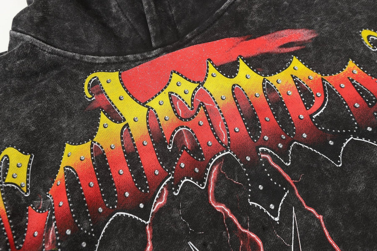 Godspeed Statue Graphic Washed Hoodie ¡ª detail