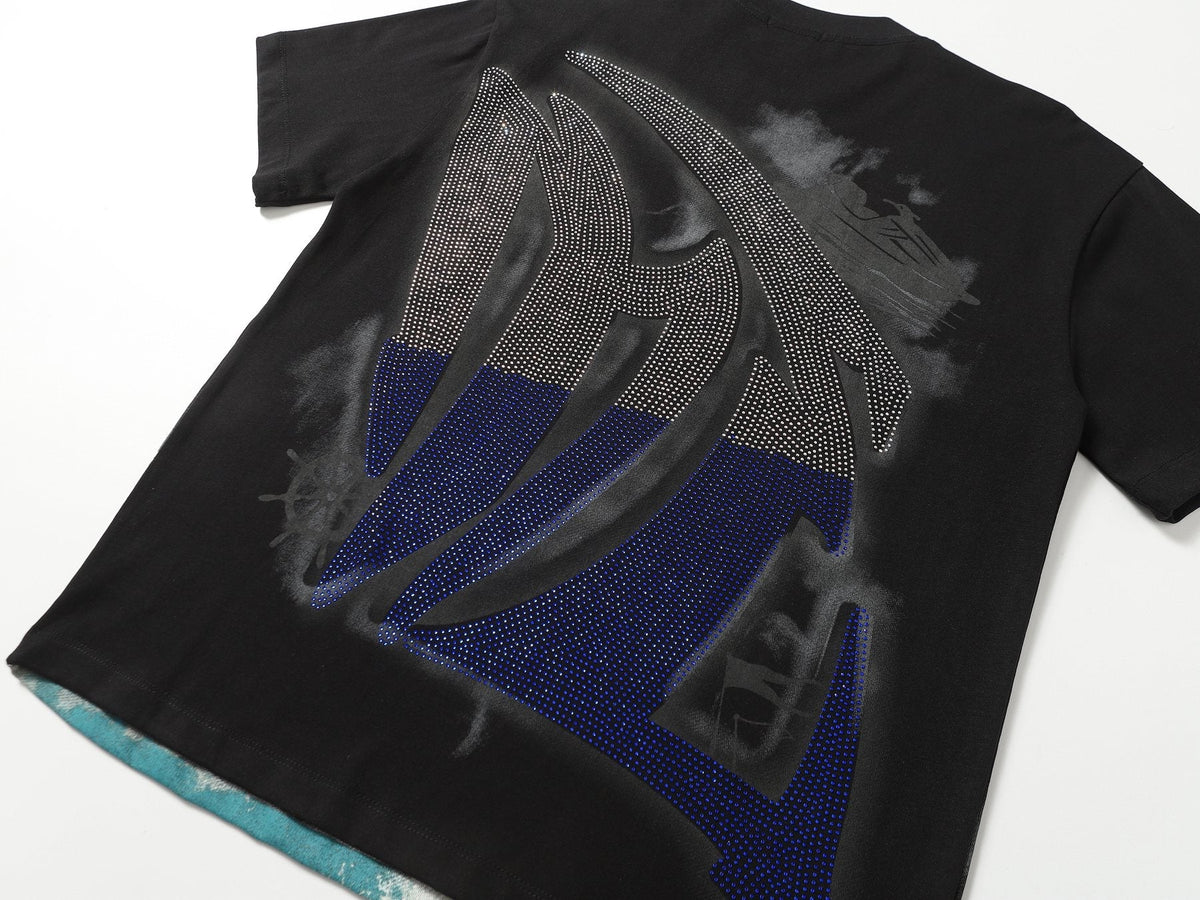 MIXED EMOTION Rhinestone Graphic T-Shirt ¡ª detail