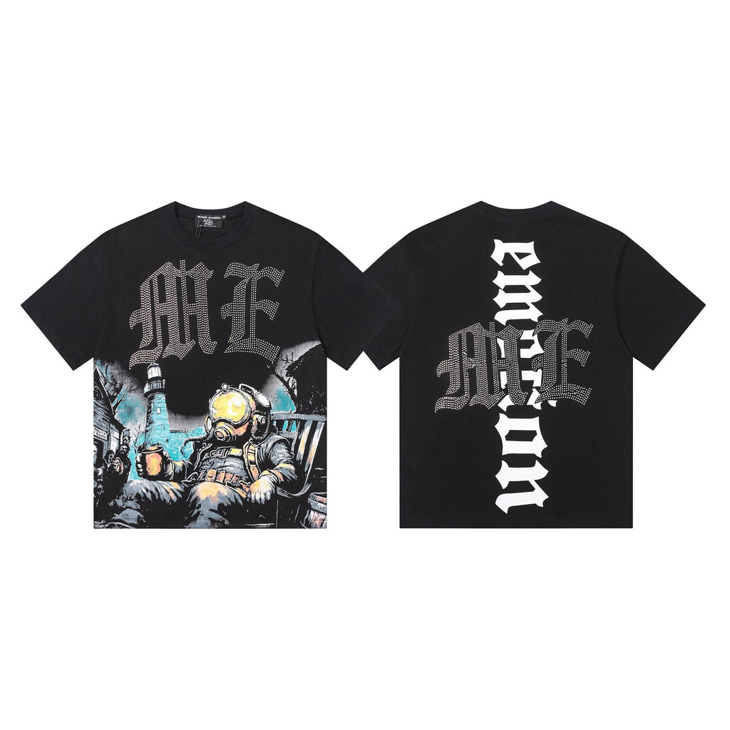 MIXED EMOTION Rhinestone-Style Graphic T-Shirt ¡ª front