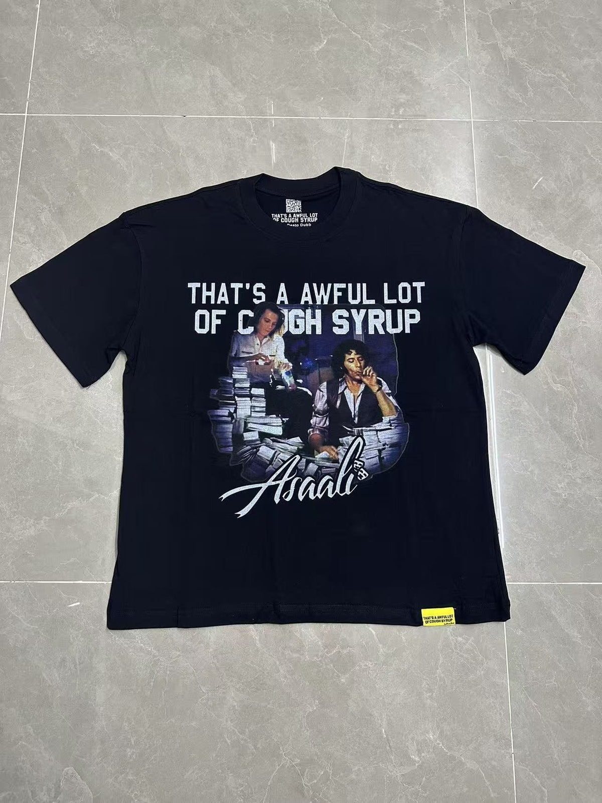 THAT'S A AWFUL LOT OF COUGH SYRUP Front & Back Graphic Short-Sleeve T-Shirt ¡ª front