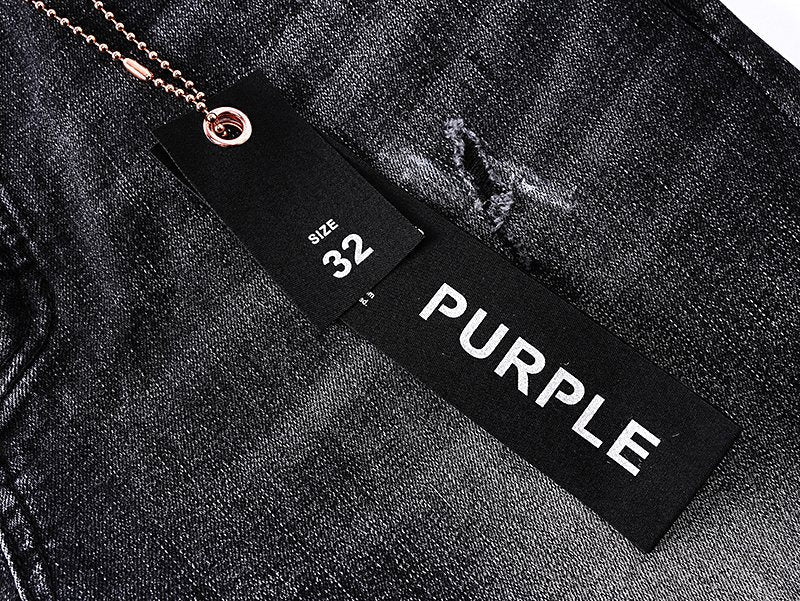 Purple Brand Black Paint-Splatter Distressed Jeans ¡ª hang_tag
