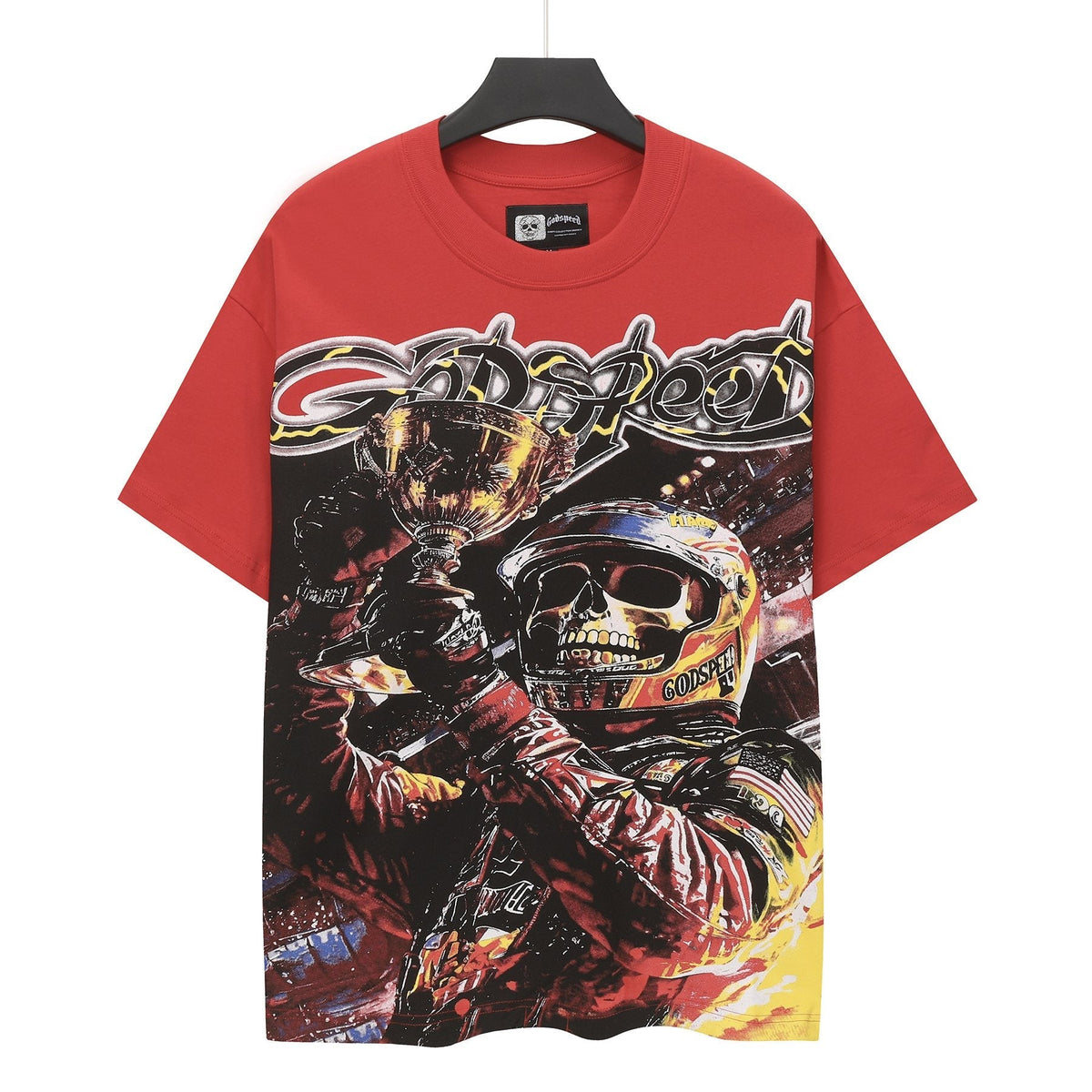 Godspeed Red Racing Skull Graphic T-Shirt ¡ª hero