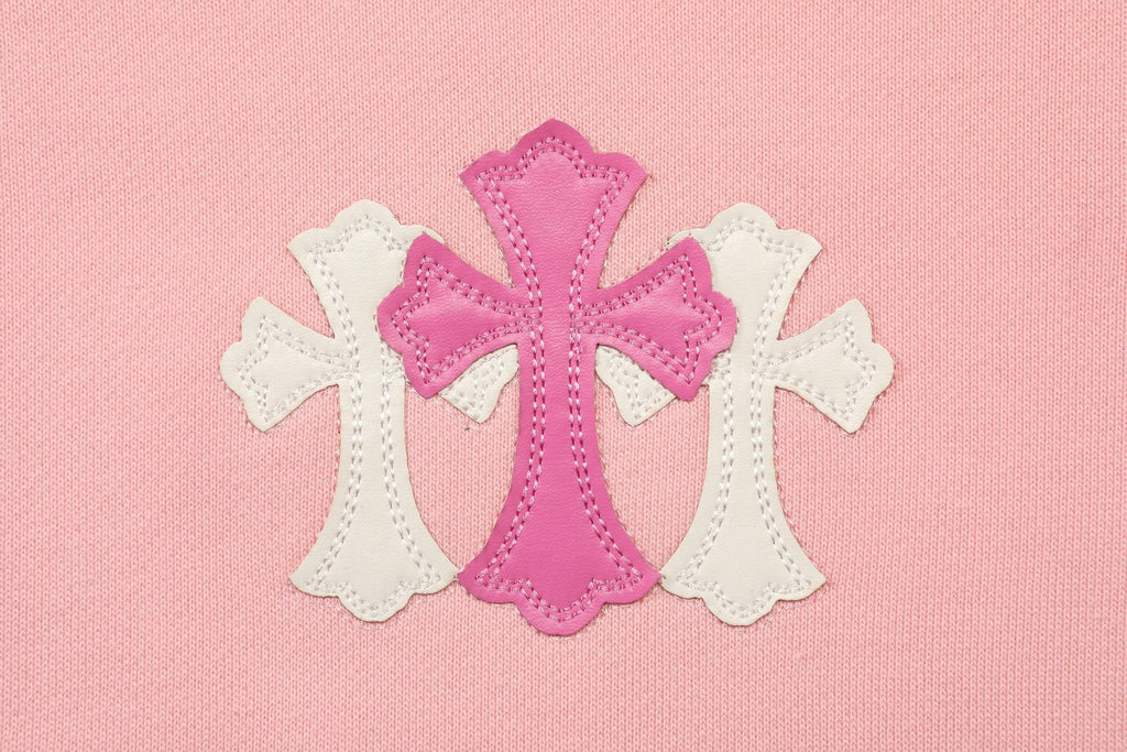 Chrome Hearts Pink Graphic Applique Crewneck Sweatshirt ¡ª detail