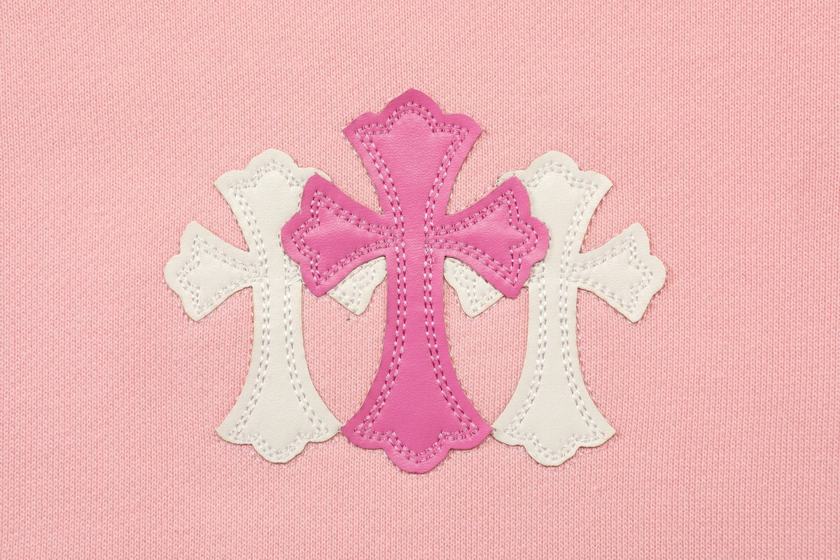 Chrome Hearts Pink Graphic Applique Crewneck Sweatshirt ¡ª detail