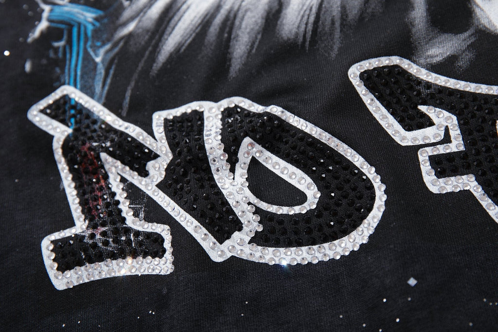 BKYS Revival Rhinestone Portrait Graphic T-Shirt ¡ª detail